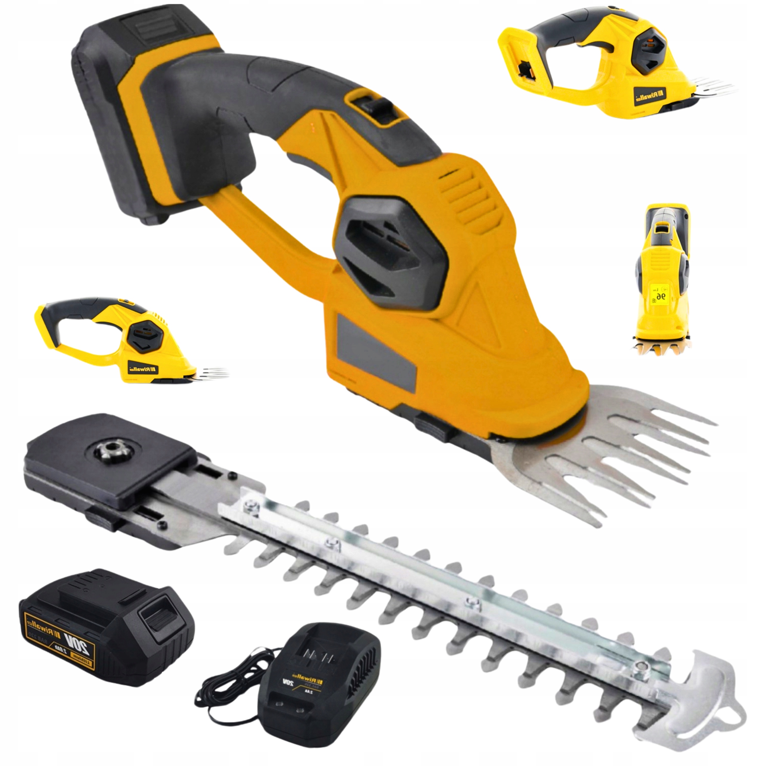 Akumulátorové nožnice na trávu a živý plot 20V Rash 2020 Set Riwall