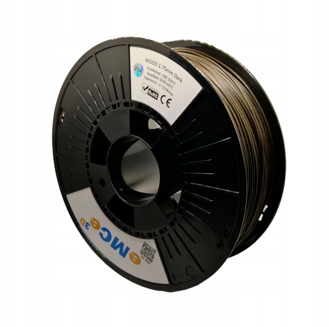 Filament eMCe3D Dřevěný ebenové dřevo 1,75 mm 1 kg