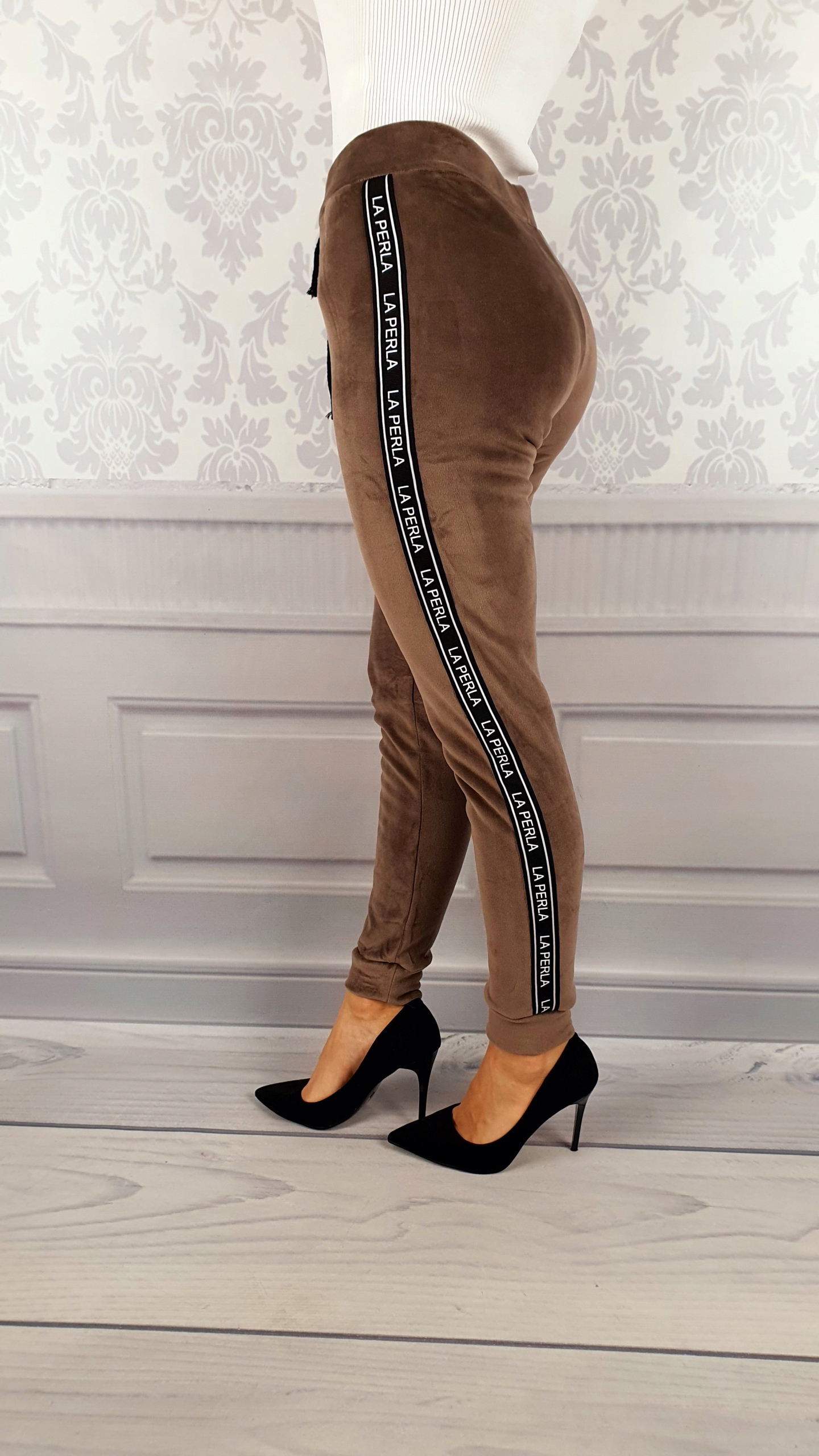 #OCIEPLANE - SPODNIE - DRESOWE - DAMSKIE - WELUR Fason inny