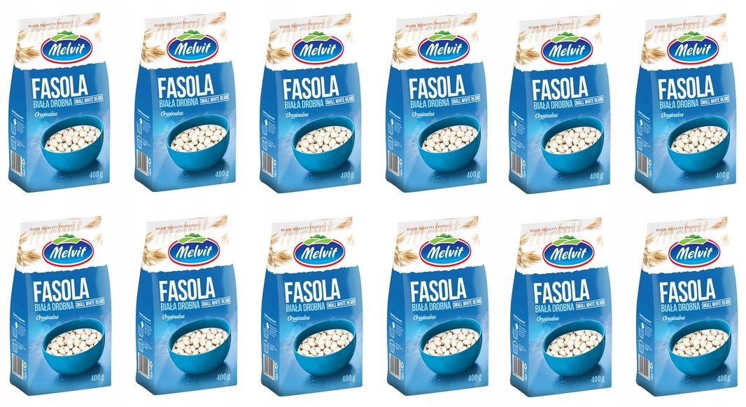 Levně 12 x 400 g Melvit Fazole Bílá Drobná Kartonová