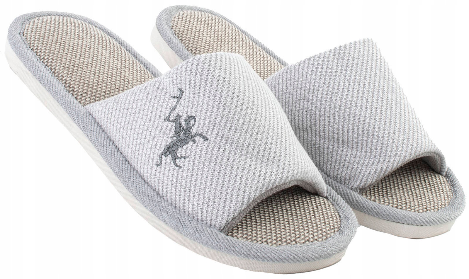 

6491 Szare Męskie Kapcie Laczki Domowe 44