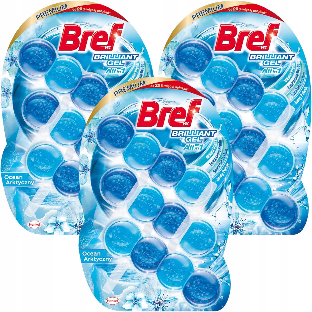 

Bref Brilliant Gel Zawieszka do Wc ocean 3x3x42g
