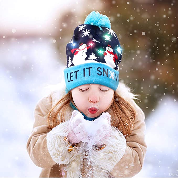 CZAPKA ZIMOWA ŚWIĄTECZNA ŚWIĘTA ŚWIECI BŁAWAN CIEPŁA KOLOROWA LED PREZENT Model ŚWIĄTECZNA ZIMOWA CZAPKA