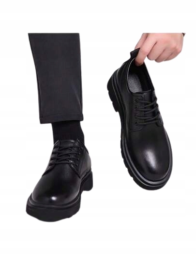 Shein Pánské Černé Šněrovací Polobotky 44,5 1JE