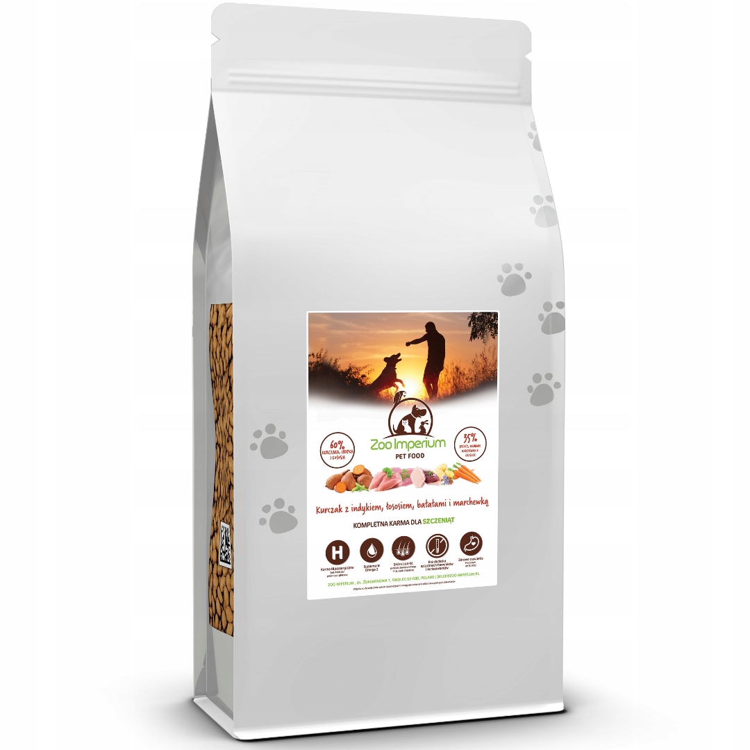 Levně Zoo Imperium Junior suché Krmivo psy s kuřetem a Krůta lososem a bez obilovin 12 kg