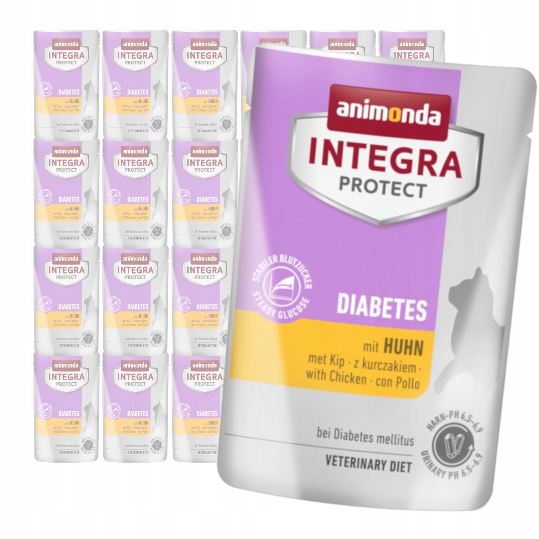 Levně Animonda Integra Protect Diabetes 24x85g krmivo Krmivo Pro Kočky kuřecím masem