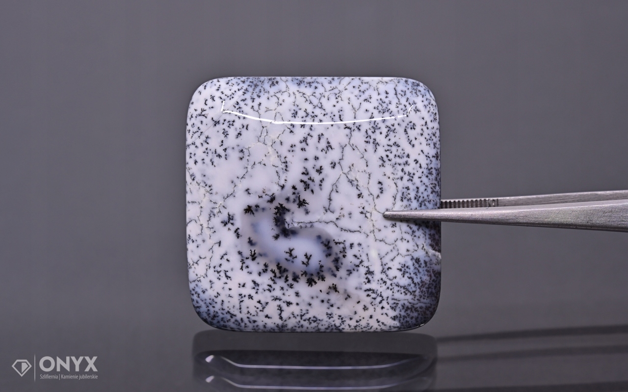 Dendritový achát z Turecka konvexní dlaždice cushion 35