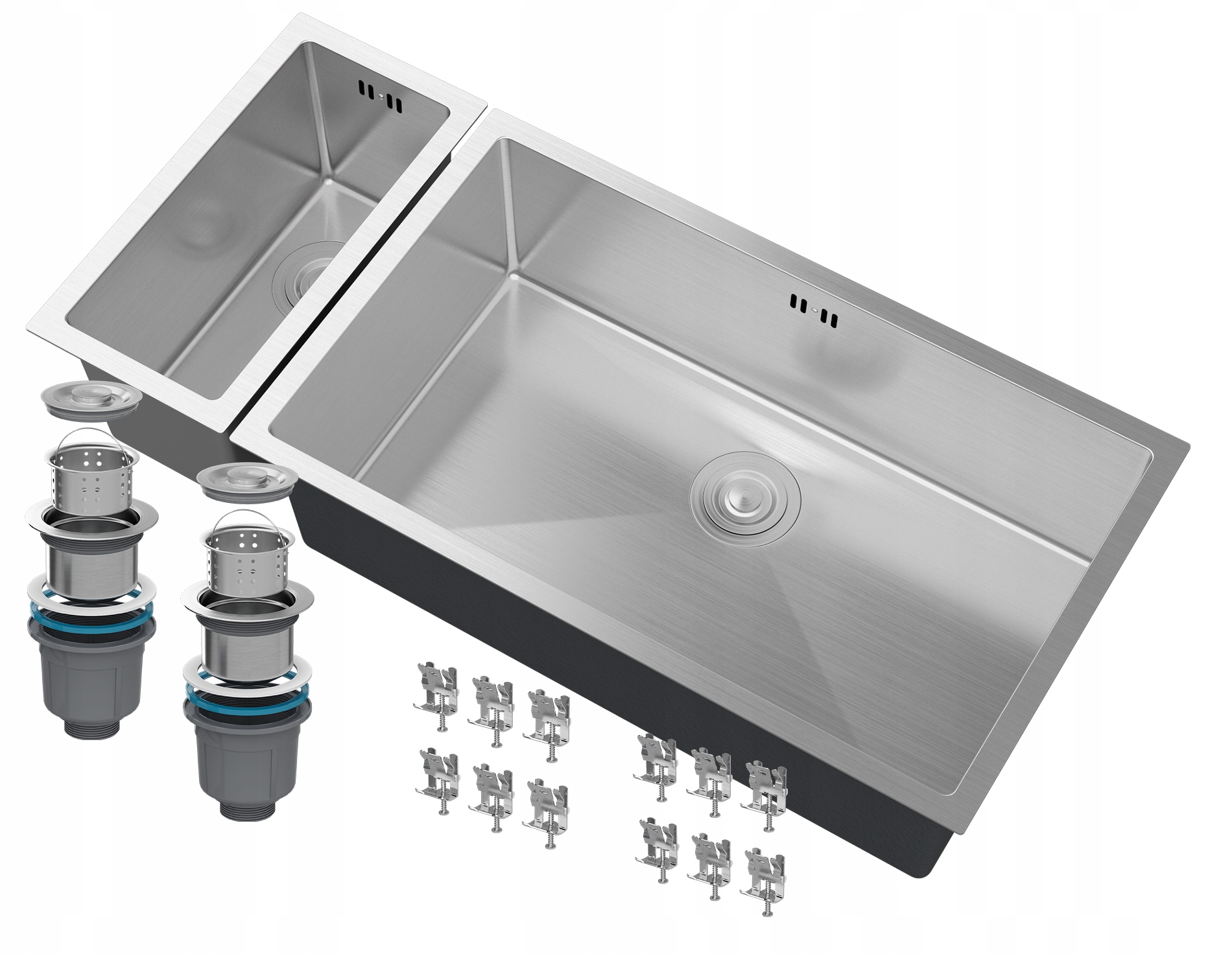 Oceľový Drez Veľký, Jeden A Pol Komory, Sada BARI2274