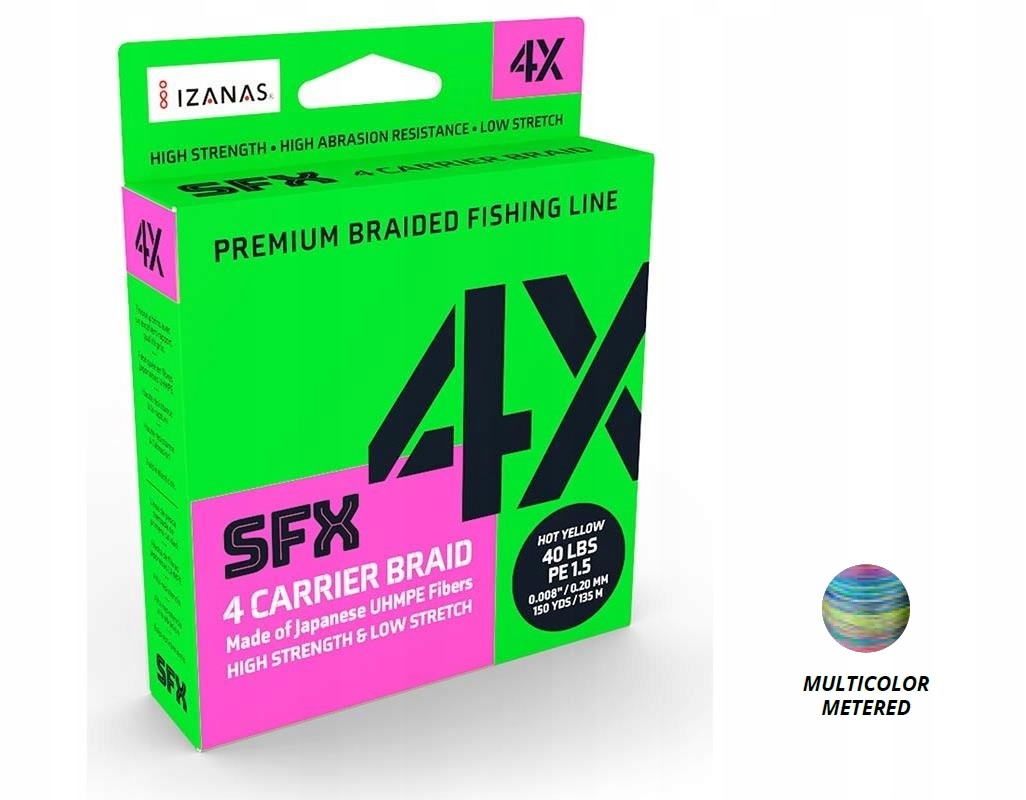 Sufix Sfx 4 Braid 0,165mm 8,6kg 300m Multicolor