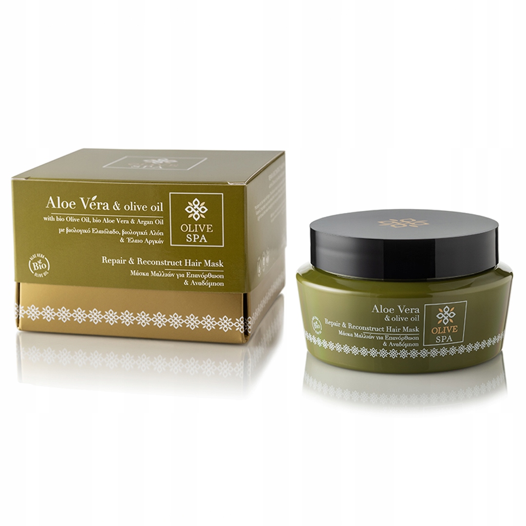 Opravná a obnovující maska pro suché a lámavé vlasy Olive Spa Aloe
