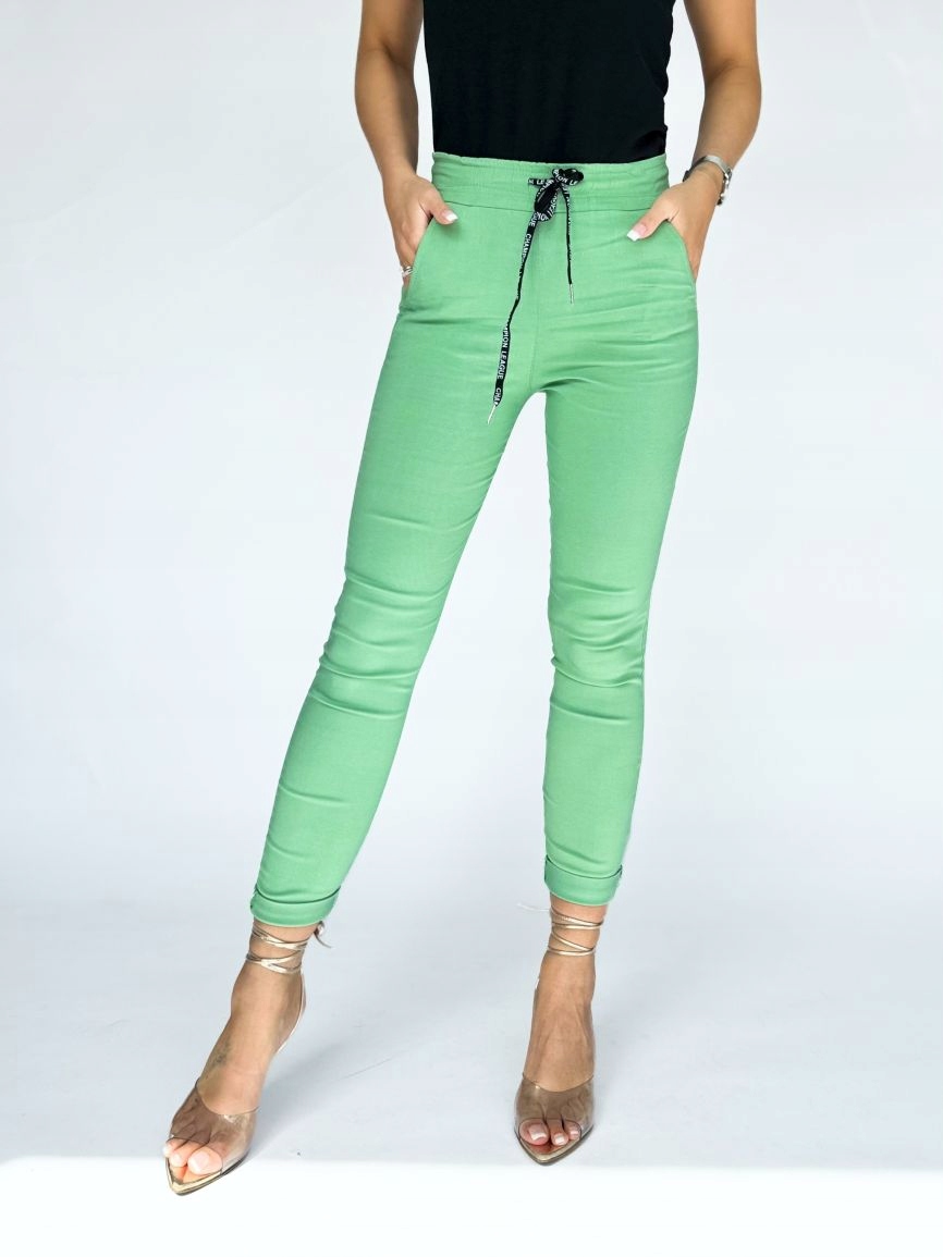 SPODNIE DAMSKIE RURKI CYGARETKI KLASYCZNE MODNE WYGODNE ELASTYCZNE KOL 36 S Kolor wielokolorowy