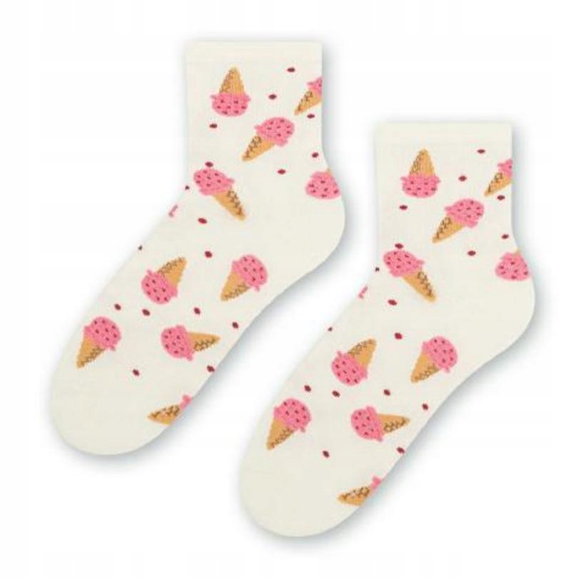 

Skarpety damskie Steven ecru/lody 38-40