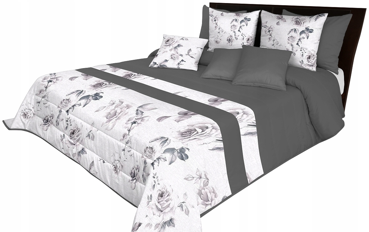 Prošívaný Přehoz 240x240 Na Postel Květiny Elegantní