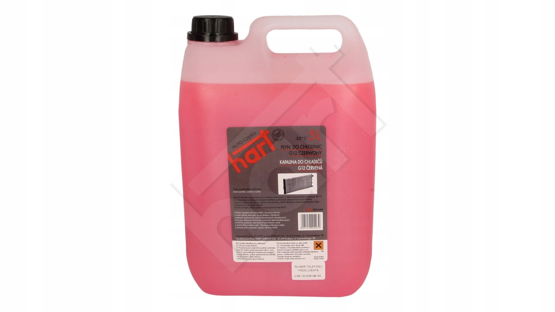 

Płyn do chłodnic Hart G12 5L do -35 stopni