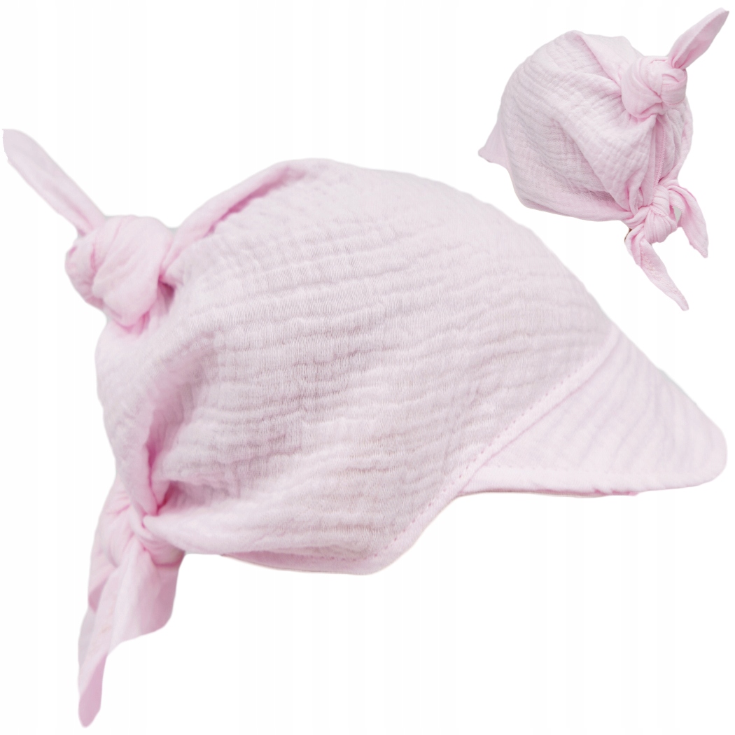 

Jas. róż Chusta Muślin 44-46 czapka daszek wiązana