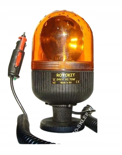 KOGUT LAMPA OSTRZEGAWCZA BŁYSKOWA NA MAGNES 24V