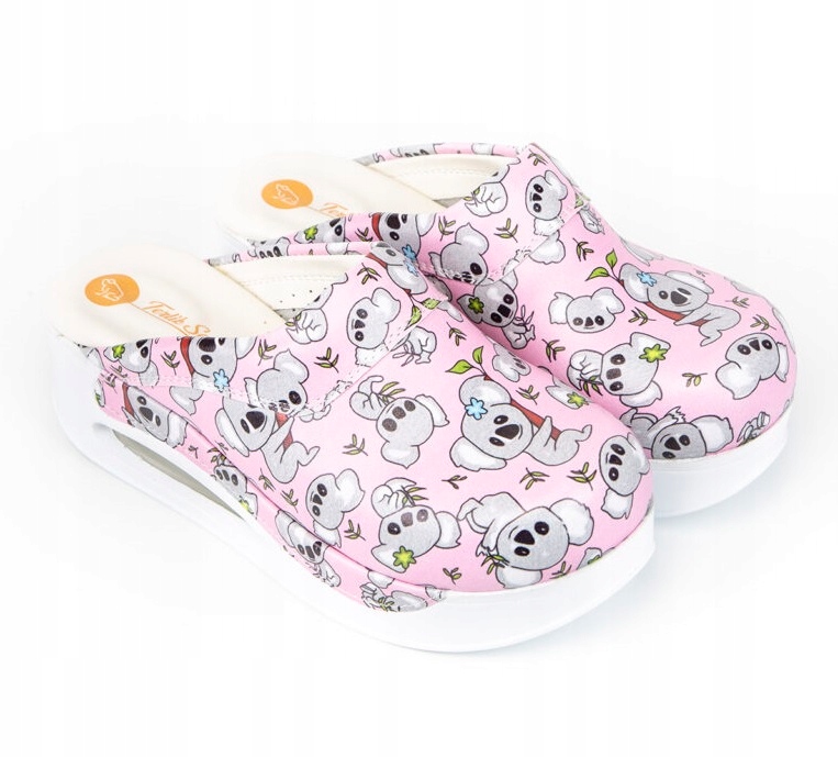 Buty medyczne klapki Air Clogs obuwie damskie chodaki ze wzorem koale 39