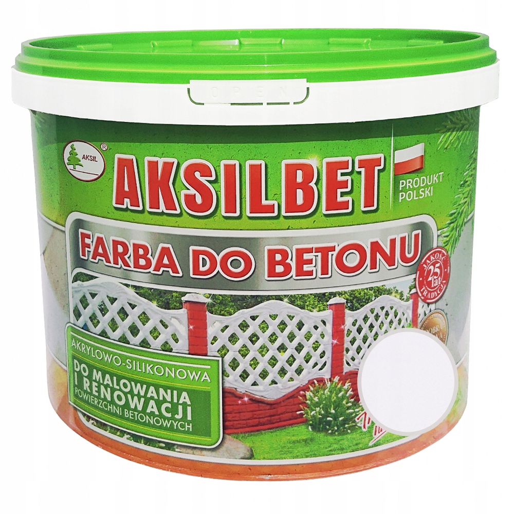 Aksil Aksilbet Farba do betonu Biały 5L