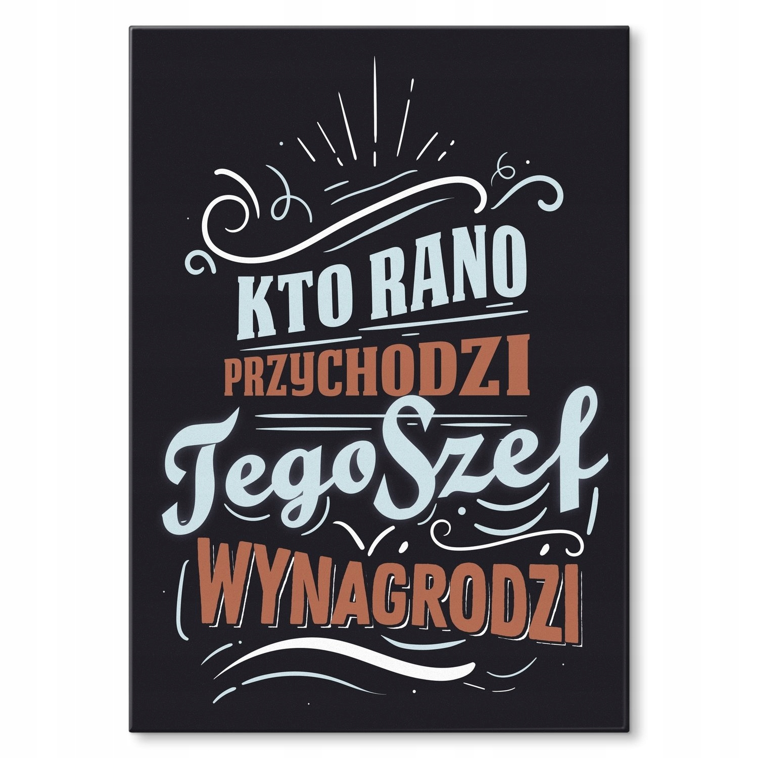 Kovový plakát Šéf odmění Dárek 22 x 31 cm