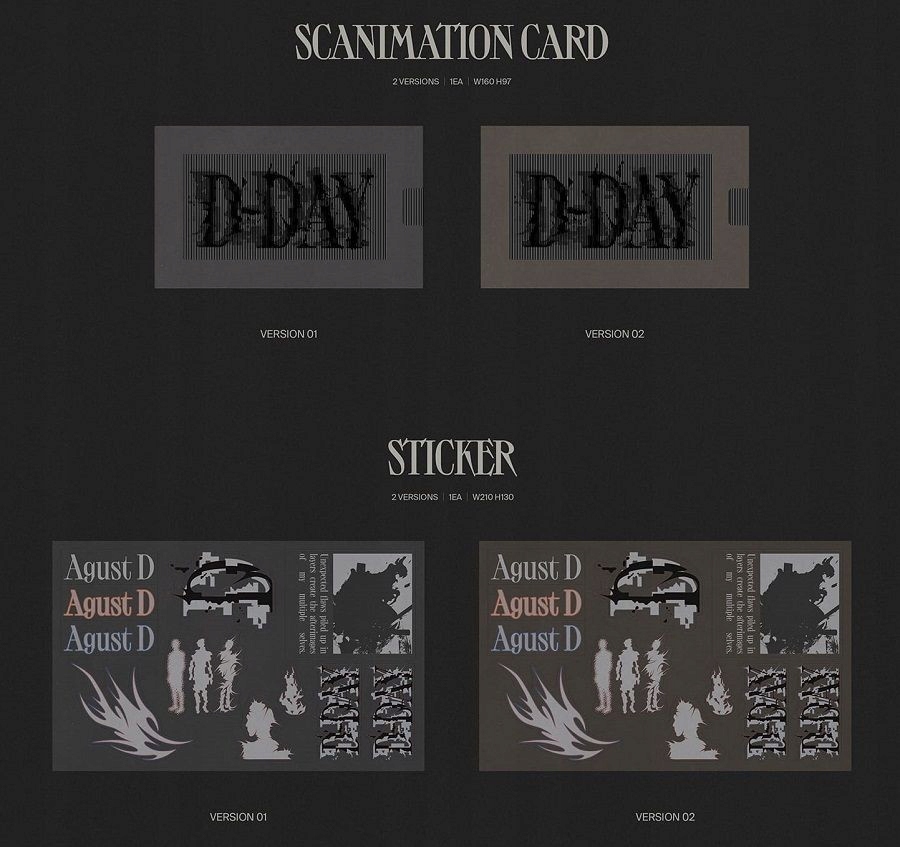{{{ AGUST D [BTS] - D-DAY - STANDARD 01 VER. Seria inna, xcv