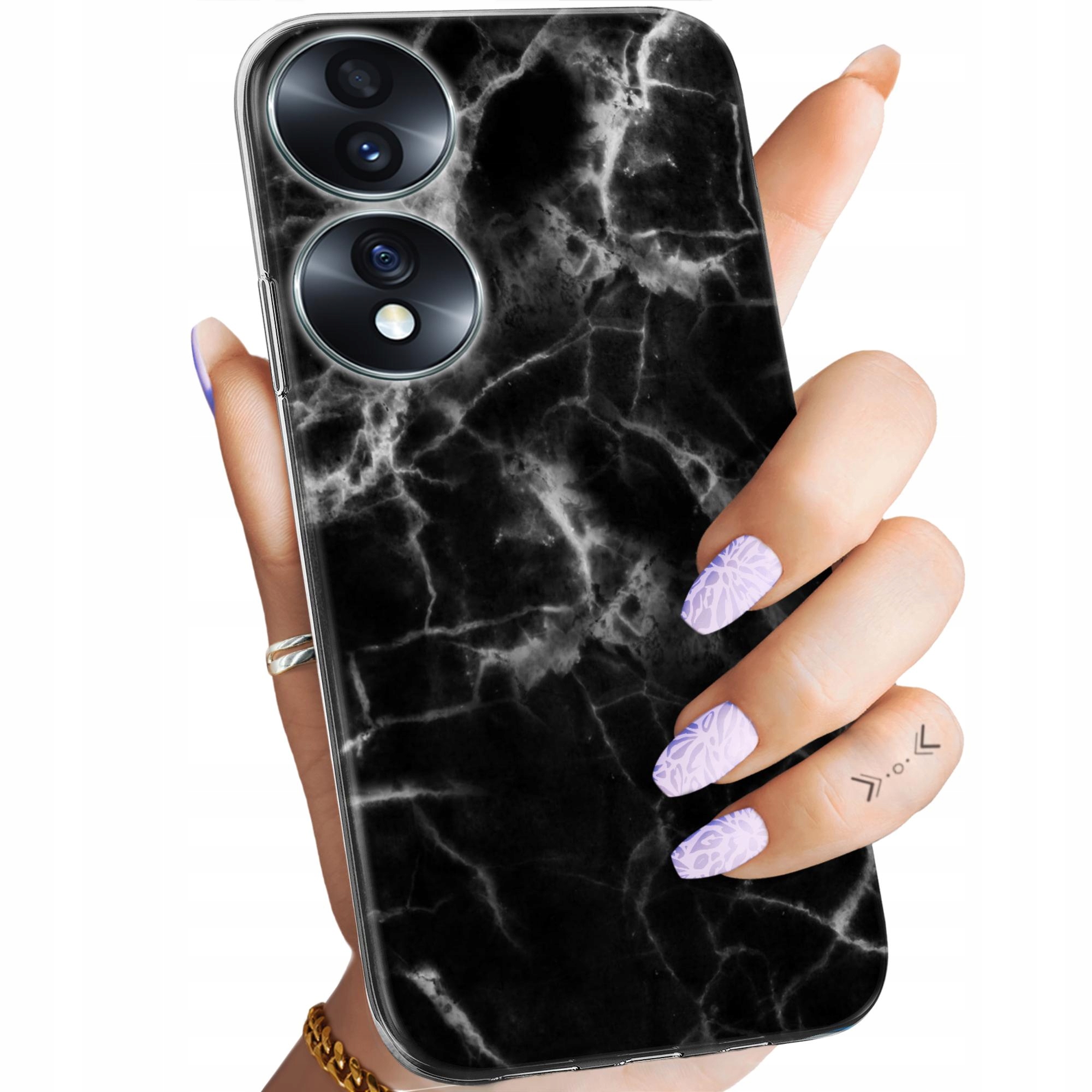 Etui Do Honor 70 Marmur Marble Kamienie Naturalne Obudowa Pokrowiec
