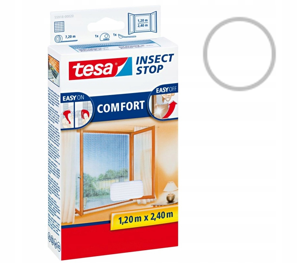 

Tesa Moskitiera comfort 1,2m x 2,4m Biała