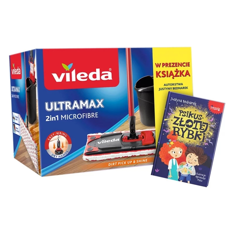 Vileda mop Ultramax mop płaski wiadro zestaw box