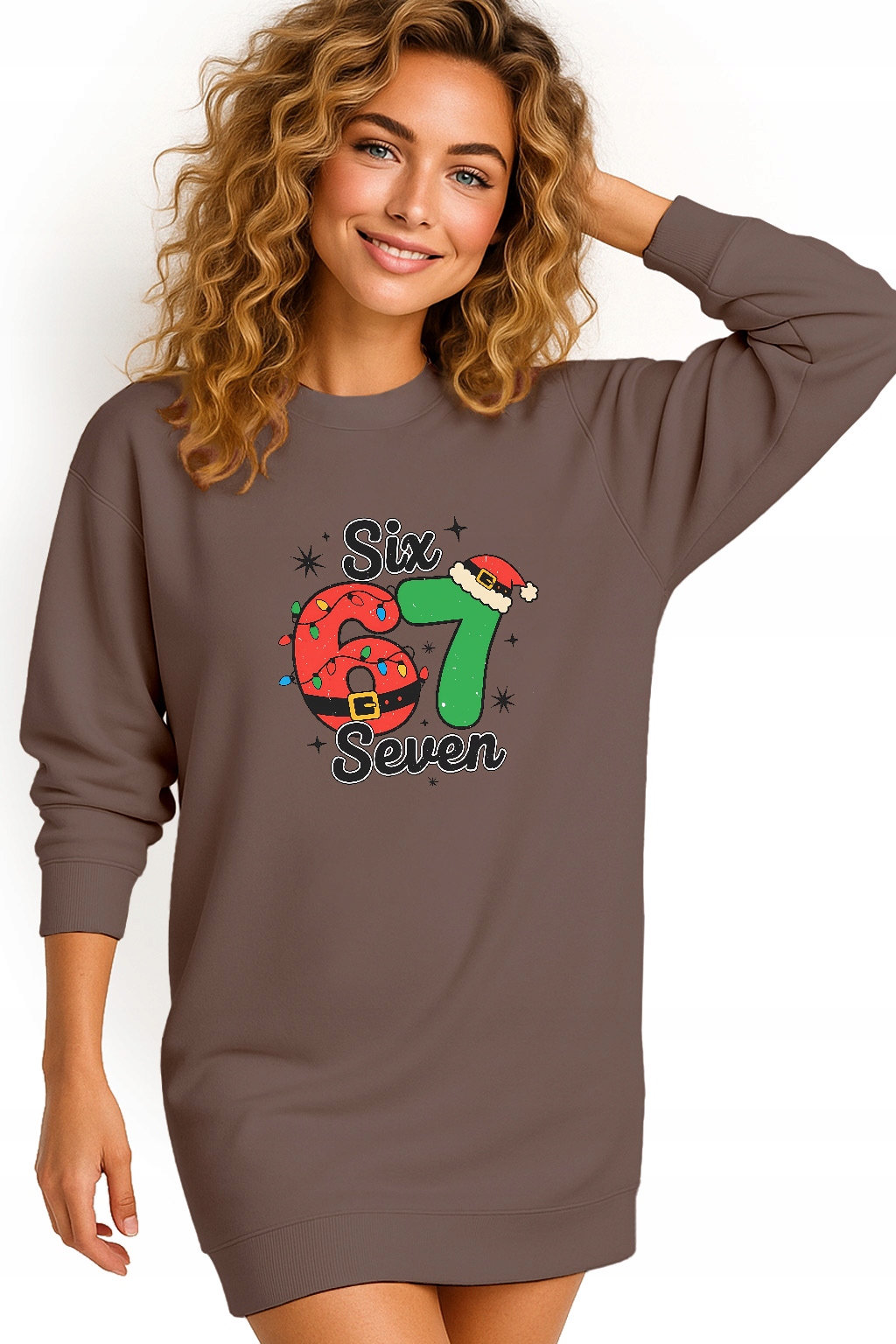 Mikina Vánoční Oversize Šaty Six Seven 67 Dárek K Vánocům XL