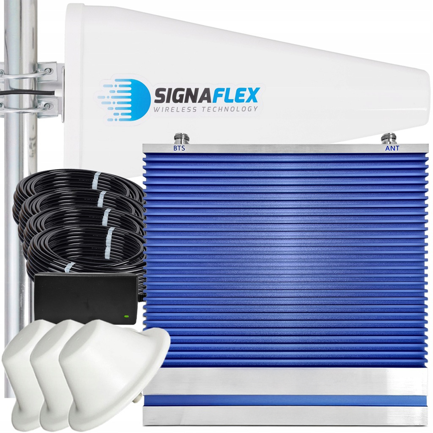 Zosilňovač Signálu Telefónu Internetu Egsm 3G 4G Lte 5000 m2 4 Antény 10 m