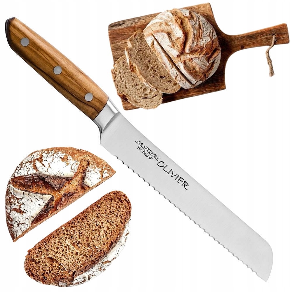 Satake Japonský ostrý kuchynský nôž na chlieb, chlebový bucht 20 cm