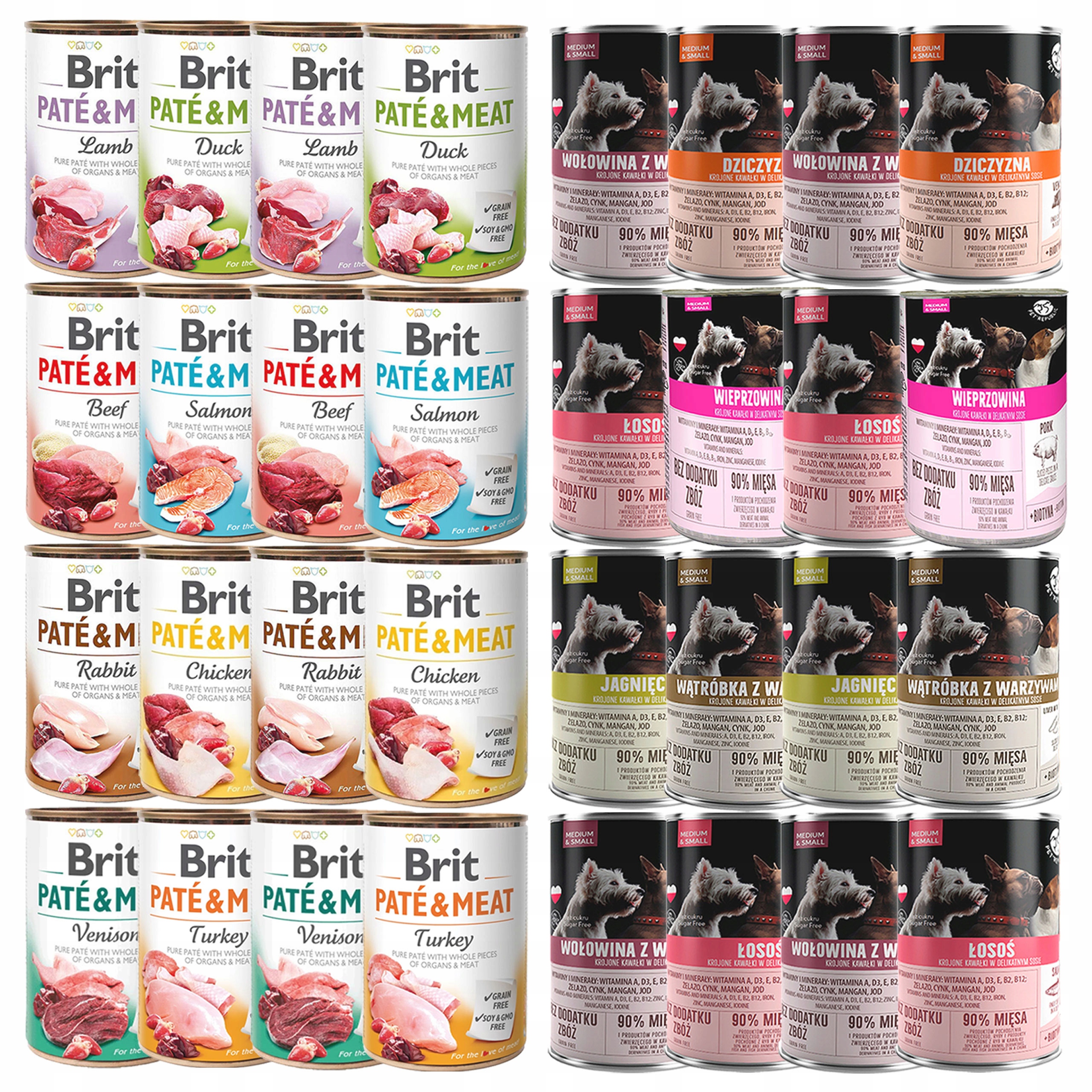 Levně Brit Pate & Meat Pet Republic Mix Chutí krmivo pro psy mokré 32 x 400 g