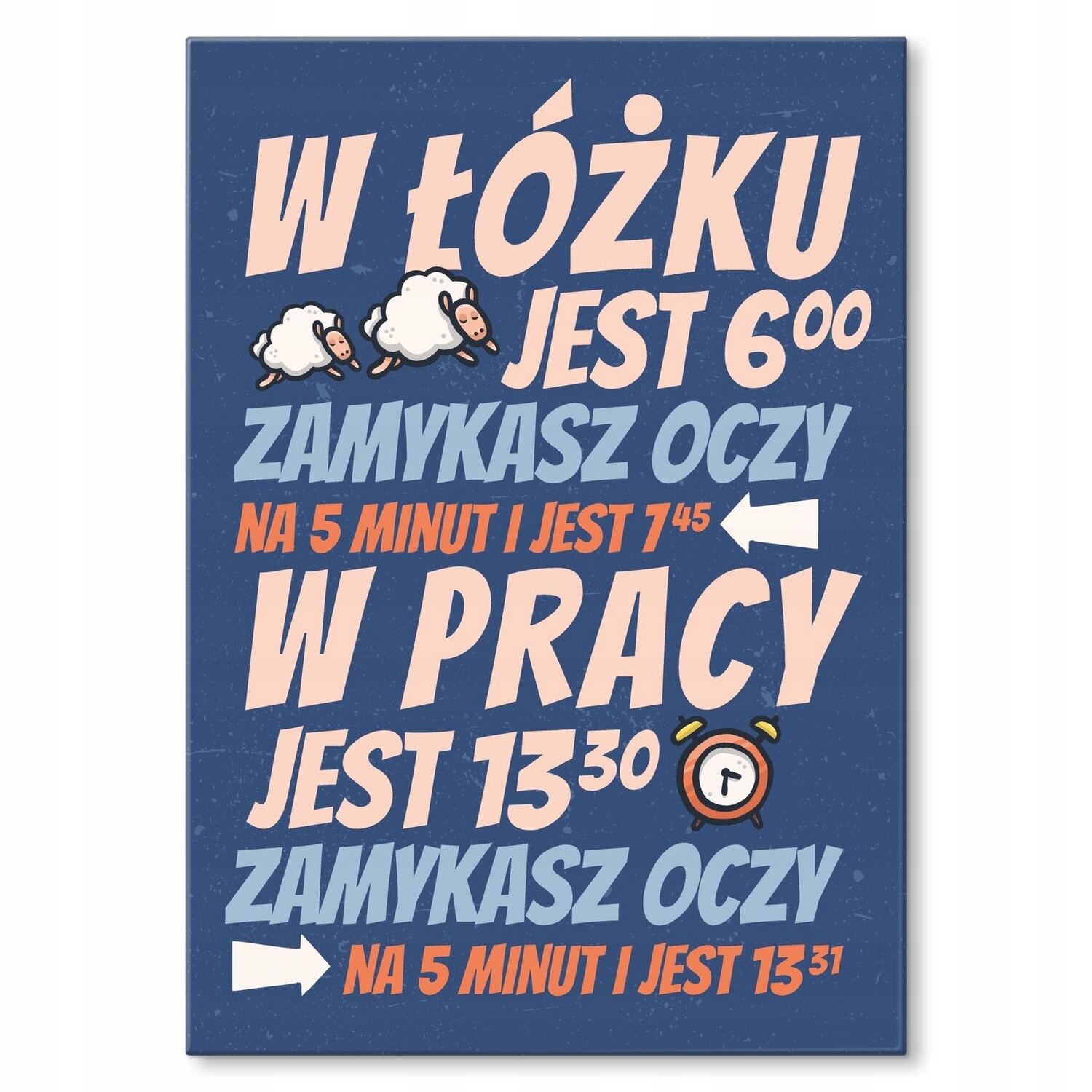 Kovový plakát v posteli Šidítko Plech 42 x 59,4 cm Dárek