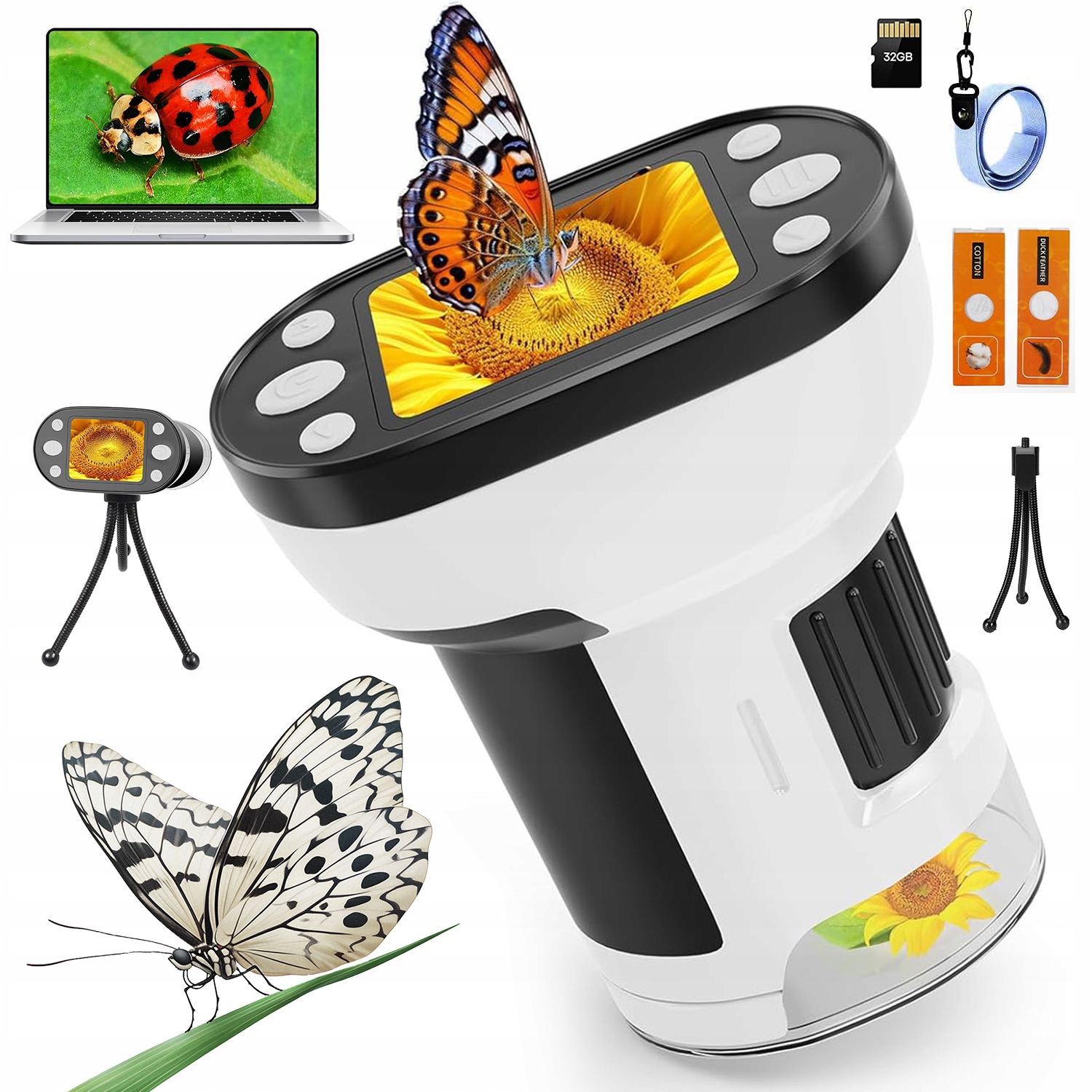 Vzdělávací Sada Digitální Mikroskop Hračka Led Pro Dítě Dárek