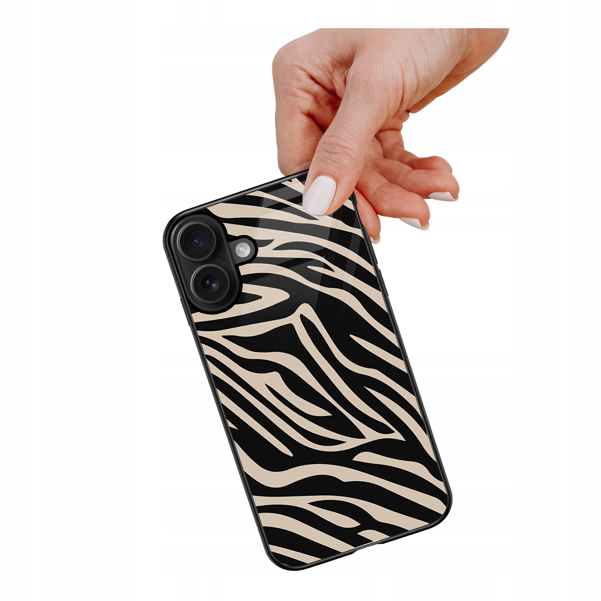 Etui szklane ceramiczne do iPhone 17 Zebra