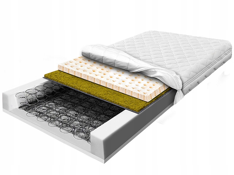 Matrac Bonell140x190 morská tráva a latex 23 cm s pružinovou pružinou H2
