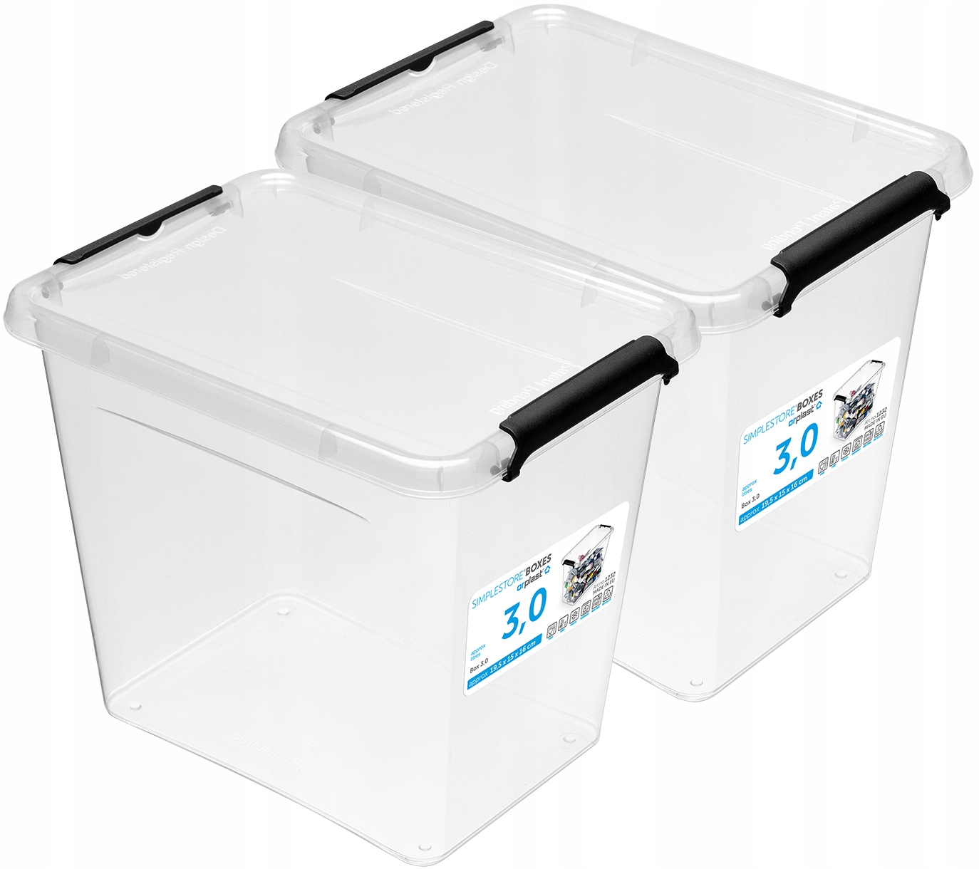 

Pojemniki plastikowe do domu zamykane Moxom 2x 3l