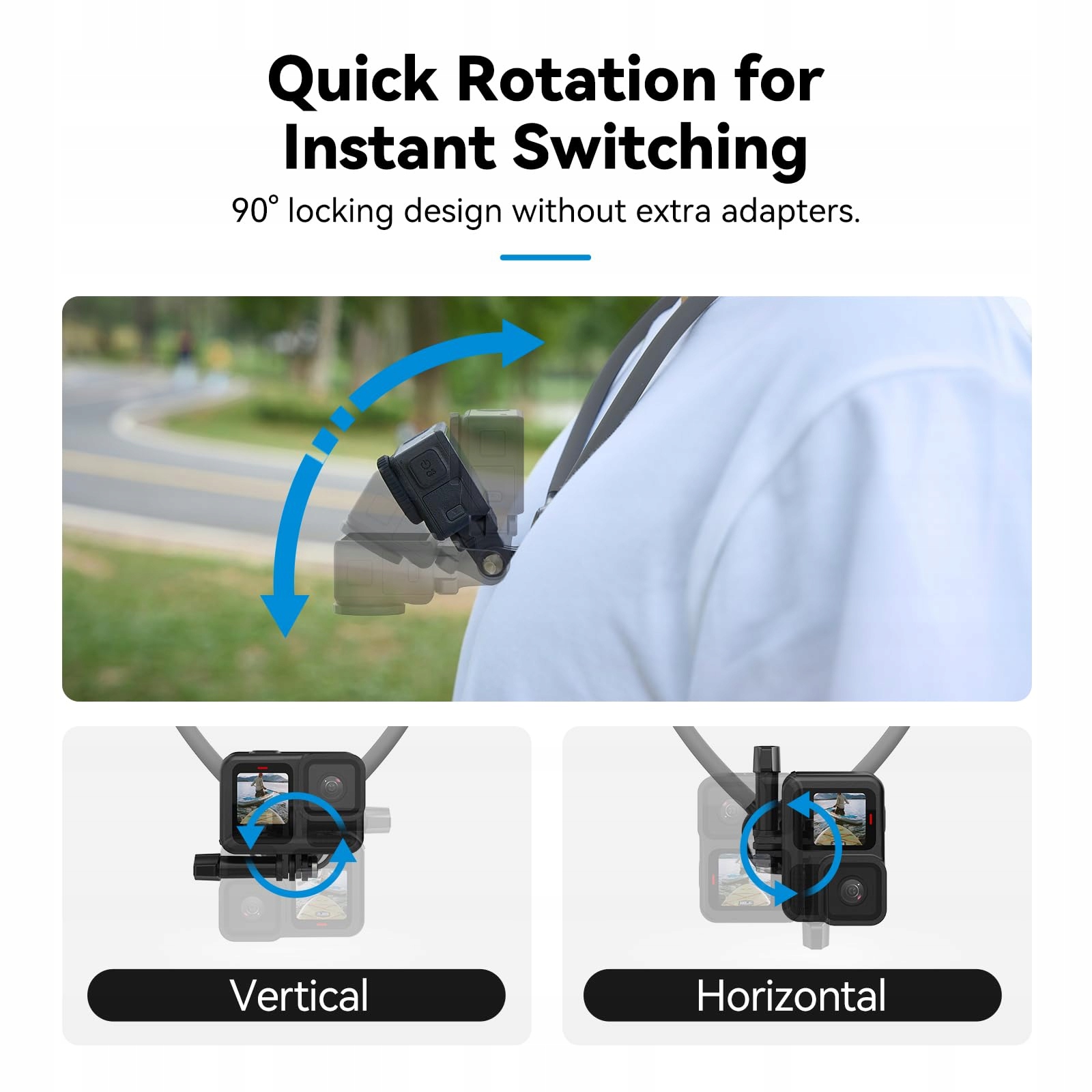 TELESIN SE 20 Rotating Neck Mount for GoPro DJI Insta360 Cameras — miniatura 5