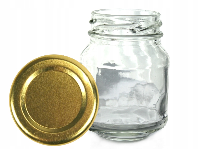 

Słoiczki szklane 80ml 12szt słoik zakrętka złota