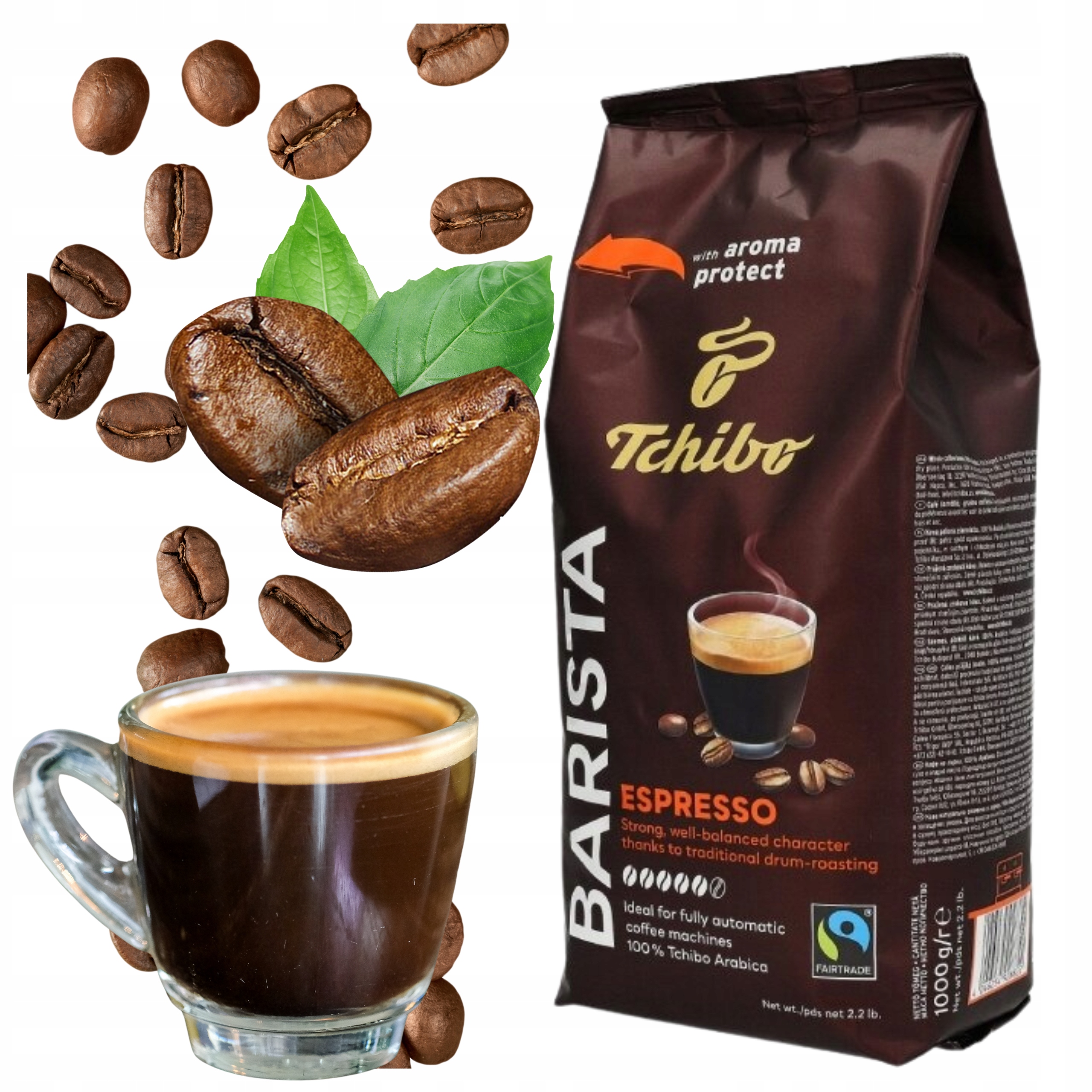 Kawa ziarnista Arabica Tchibo Barista Espresso Intensywna I Aromatyczna 1kg