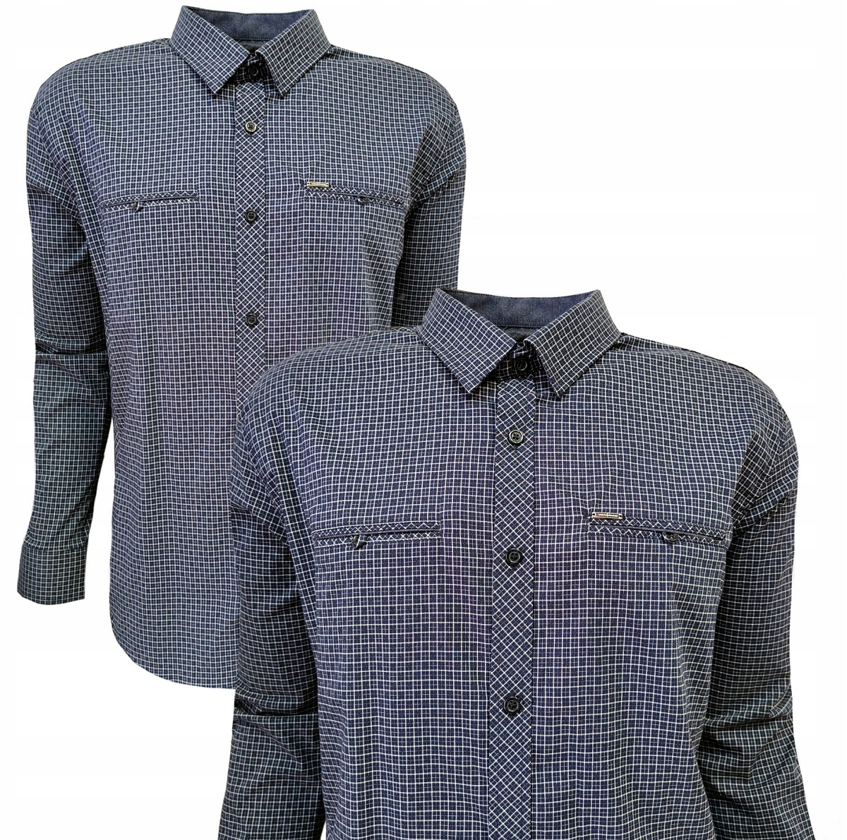 Pánská sportovní košile vzor kostkovaný Bagarda XL