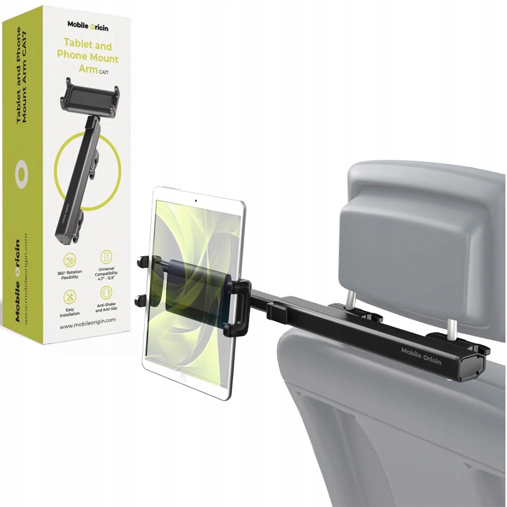 Uchwyt samochodowy na zagłówek Mobile Origin do telefonu tabletu 4,7"-12,9"