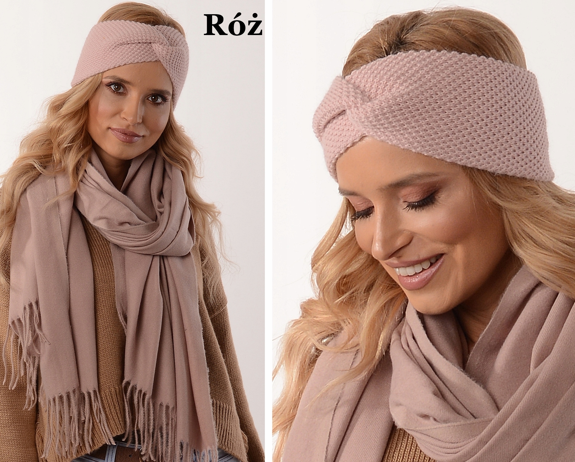 BOHO OPASKA DAMSKA NA GŁOWĘ USZY ZIMĘ - KOLORY O3 Rozmiar uniwersalny