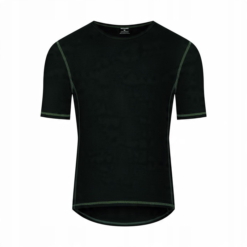 

T-shirt męski bawełna wełna Merino szew khaki S