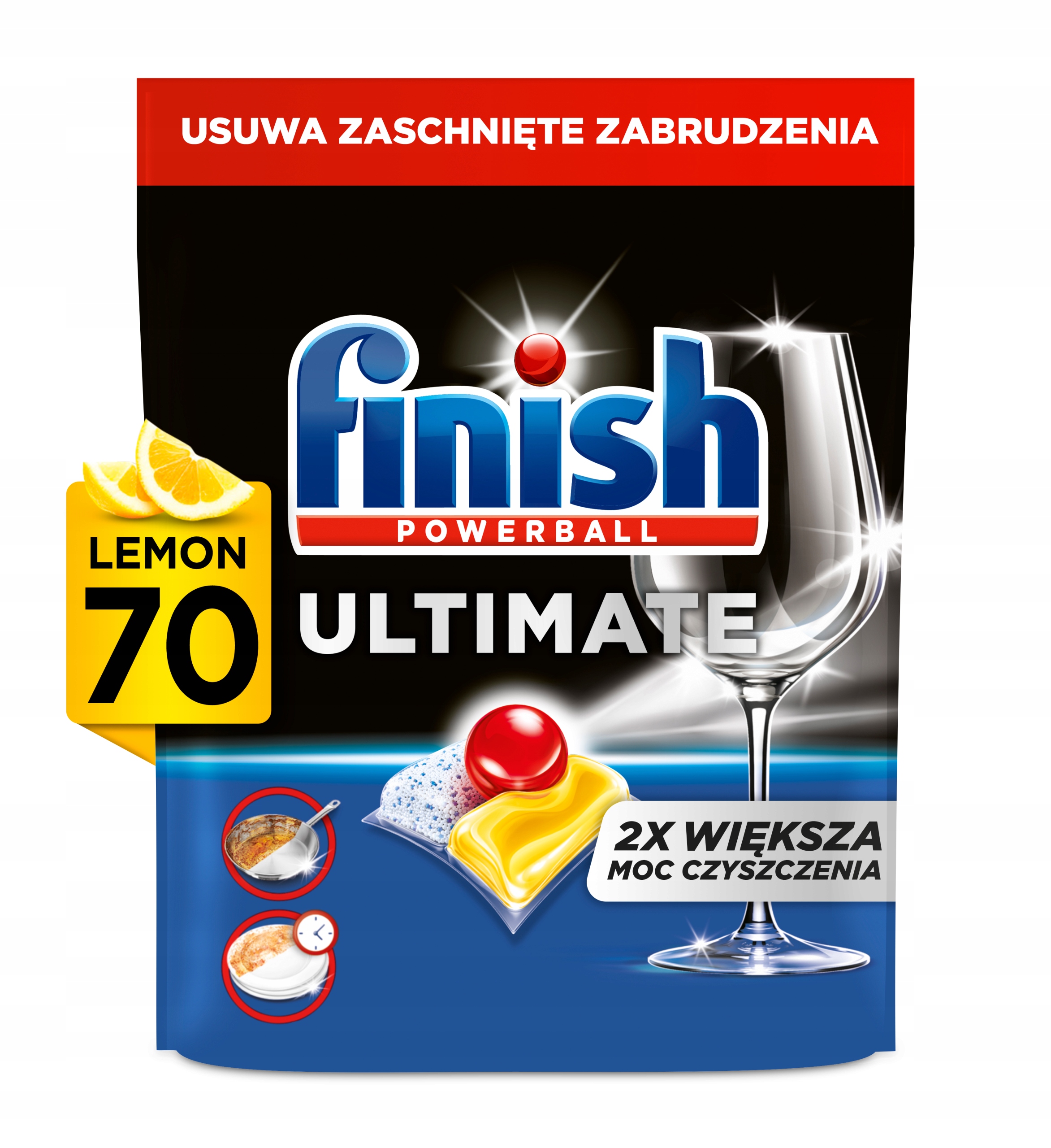 Levně Finish Ultimate Kapsle do Myčky nádobí Vůně Lemon Citron 70 Ks