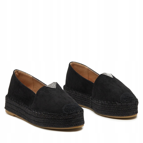 

Czarne Damskie Espadryle Na Platformie Asira 38