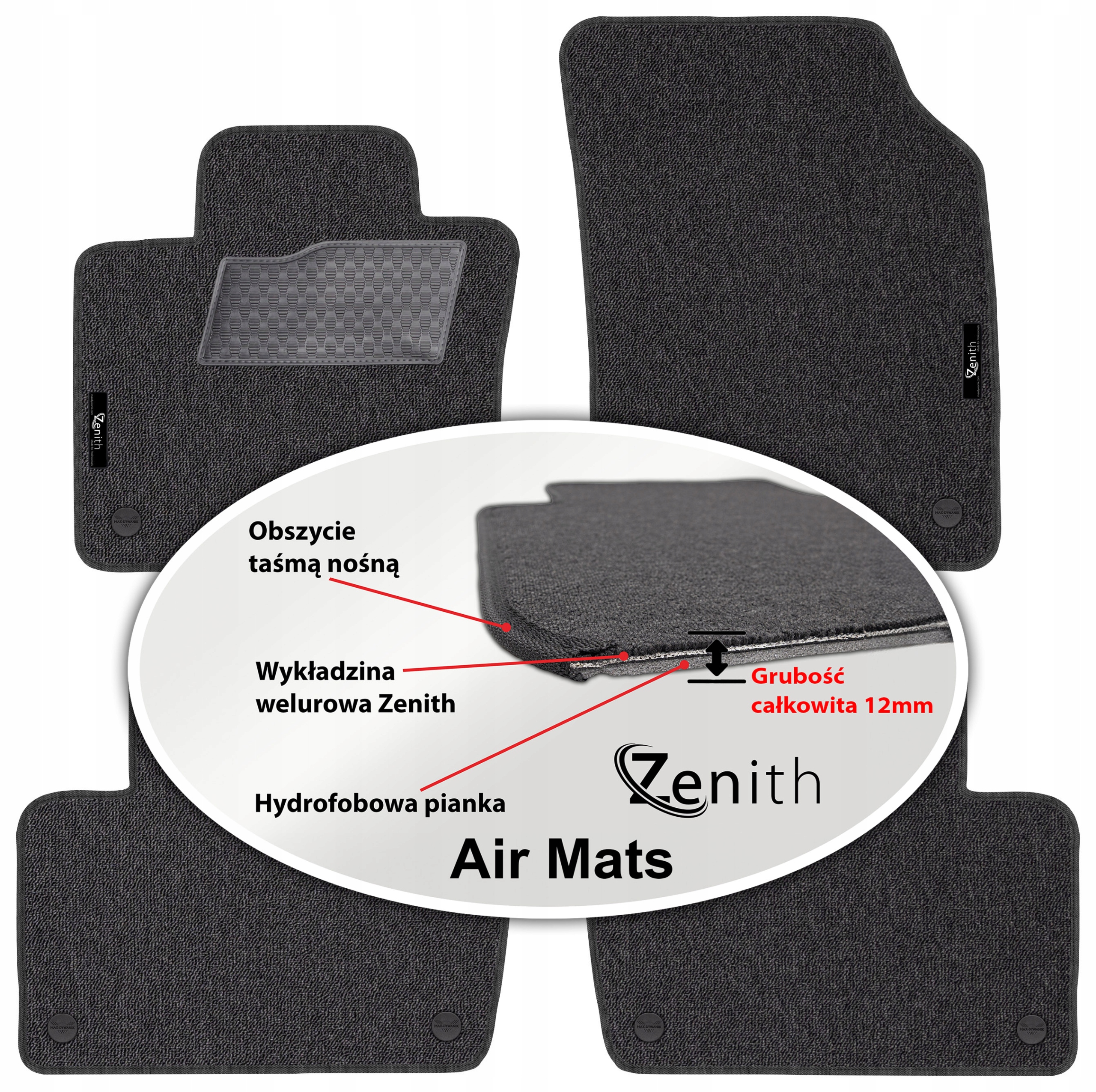 Volvo XC90 II 2015 – Velúrové koberčeky do auta Zenith Air Mats