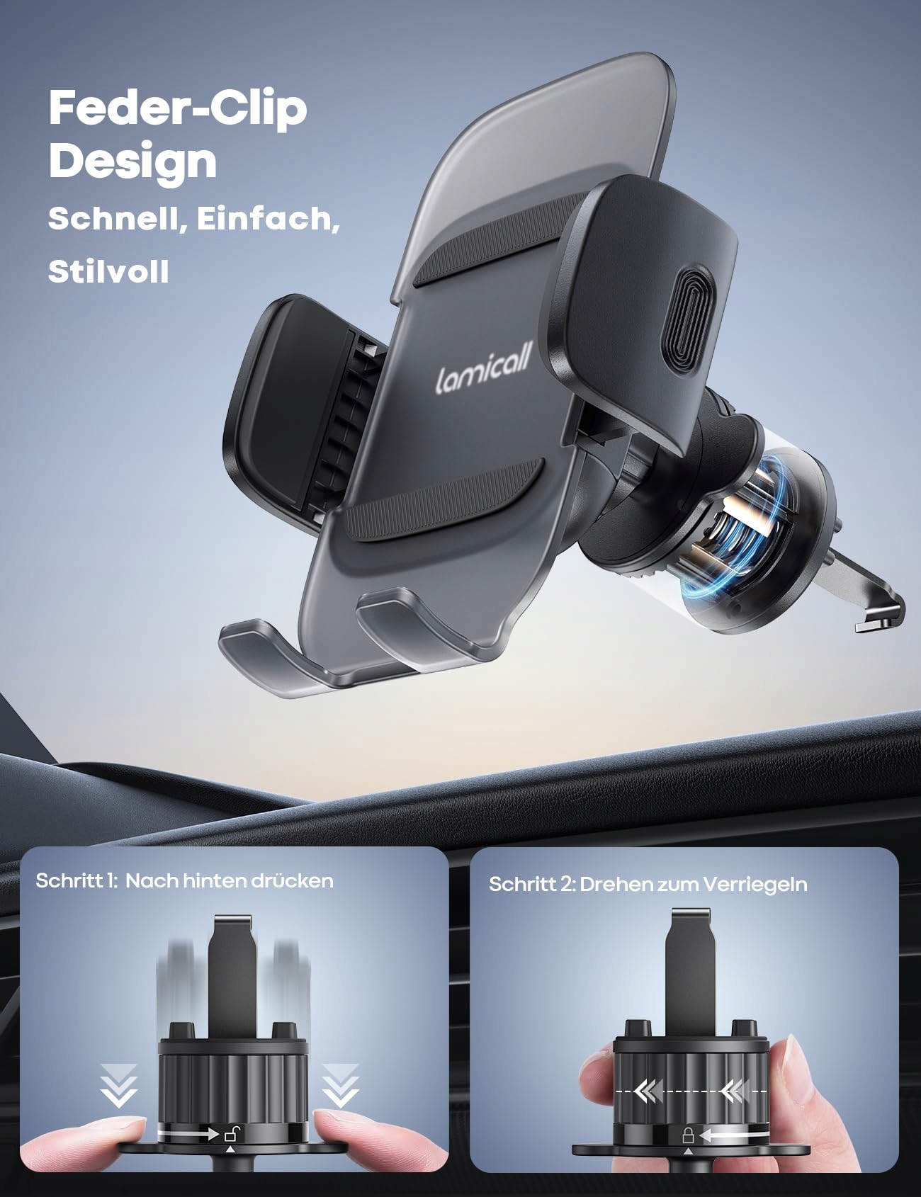 LAMICALL Uchwyt Samochodowy 360° — miniatura 2