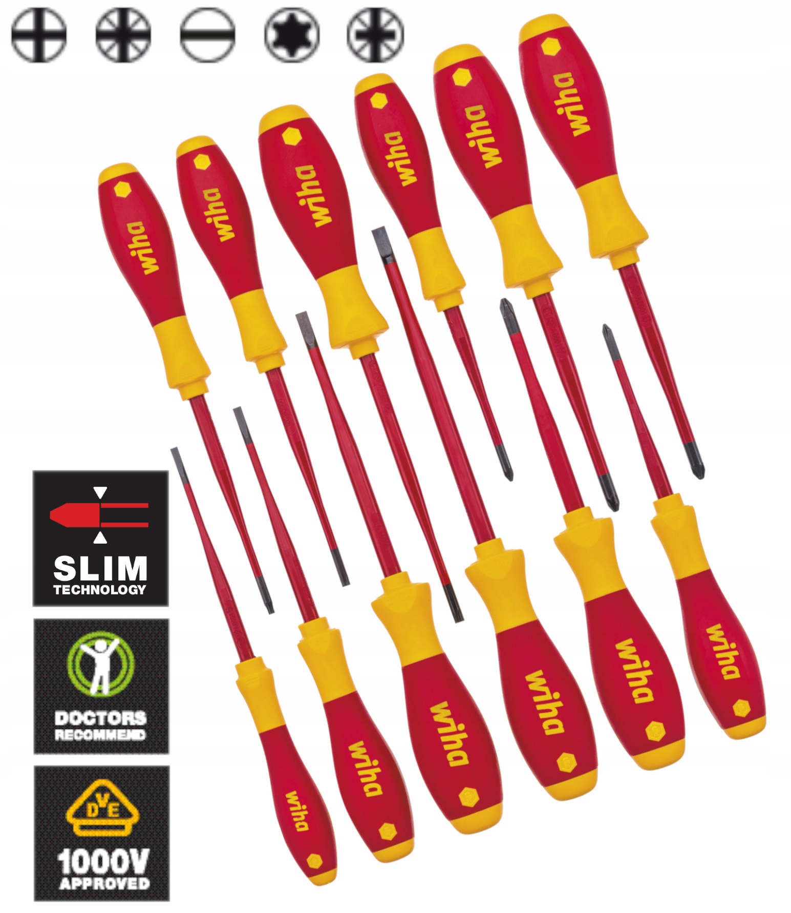 Wiha Sada Šroubováků Softfinish Electric Slimfix Smíšená 12 ks 41003