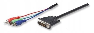 Kabel Hdtv DVI męski na 3xRCA męski 1.8m Manhattan