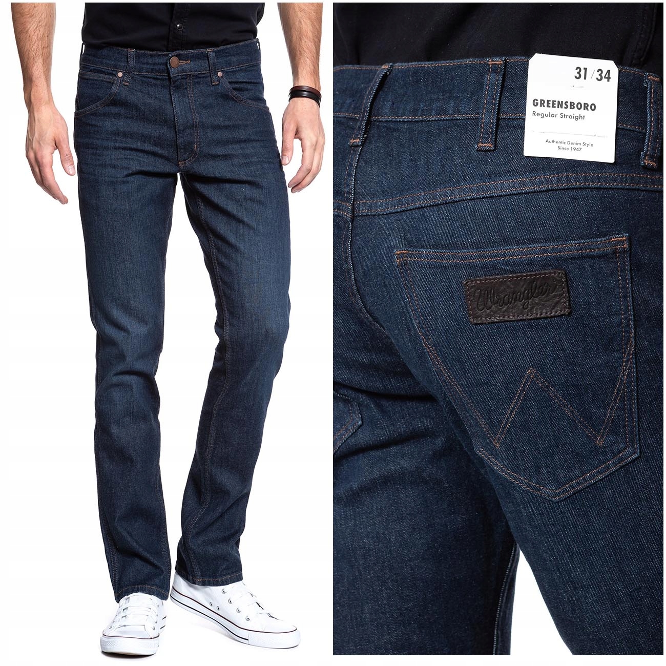 

Wrangler Greensboro Męskie Spodnie Jeansy W30 L34